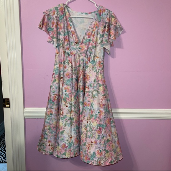 Blackmilk fairy floral pink dress fairycore cottage renaissance Victorian art - Picture 6 of 6